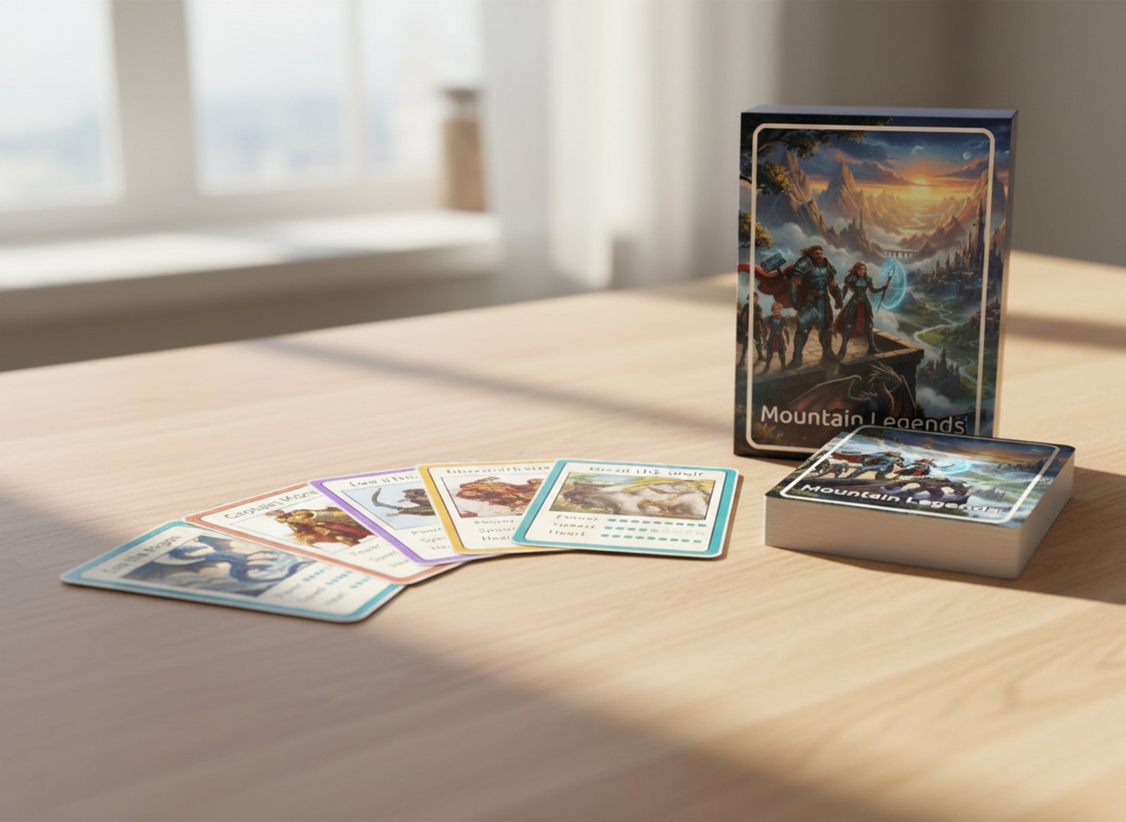 Battle cards made on So Many Levels, printed and boxed